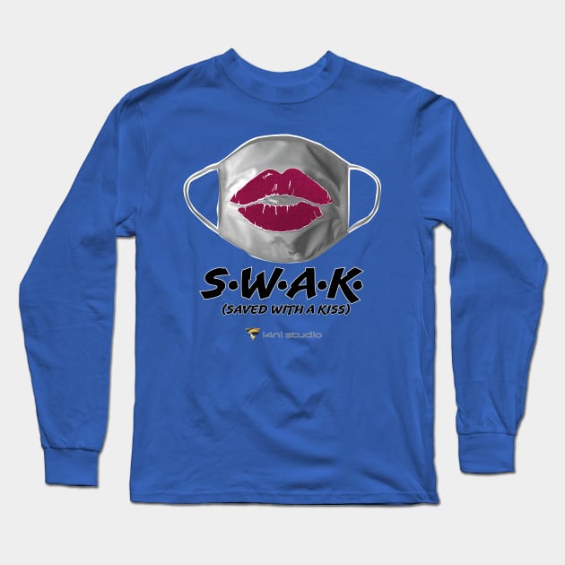 Saved with a Kiss Long Sleeve T-Shirt by i4ni Studio